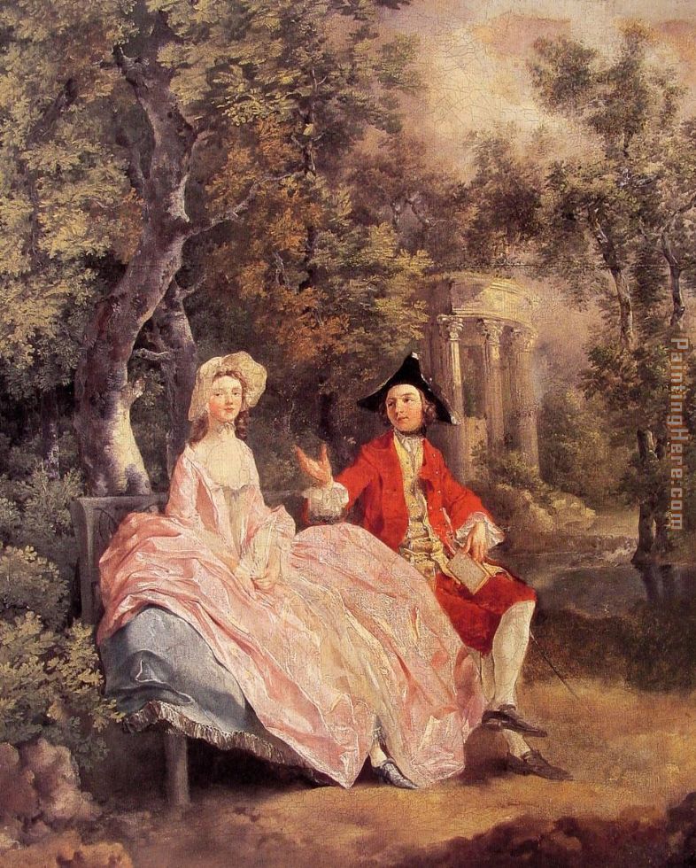 Conversation in a Park painting - Thomas Gainsborough Conversation in a Park art painting